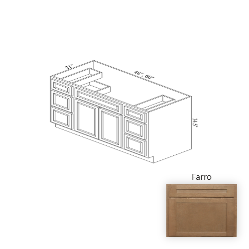 VSB48D Wood Farro Vanity Drawer Base Farro 1