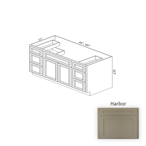 VSB48D Wood Harbor Vanity Drawer Base Harbor 1