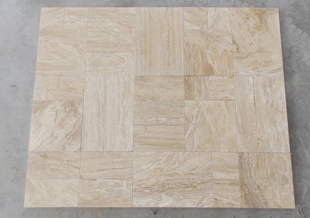 Valerenga Unfilled & Brushed Travertine Versailles Pattern 2