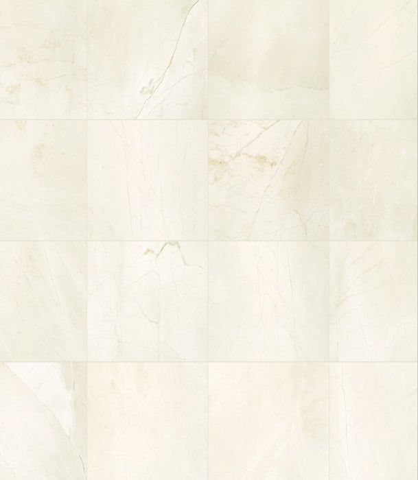 White Pearl Marble Tile - 24" x 24"  x  0.50" Honed