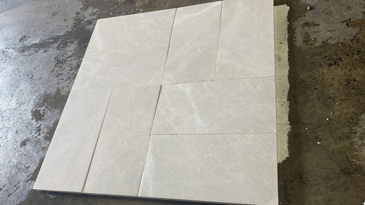 Ivory Beige Marble Sandblasted Paver