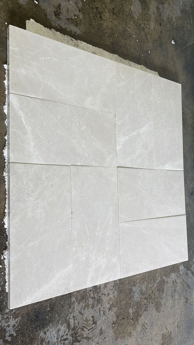 Ivory Beige Marble Paver - 12" x 24" Sandblasted