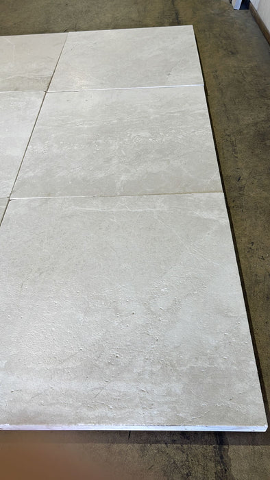 Ivory Beige Marble Leather Paver