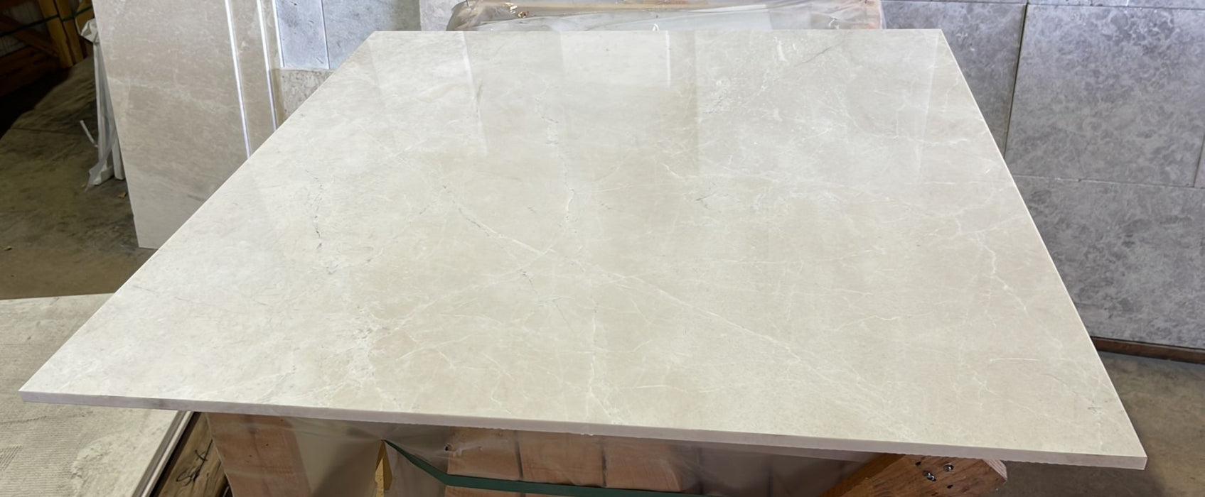 Polished Ivory Beige Marble Tile