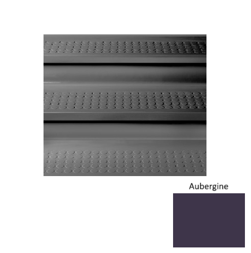 Aubergine Raised Circles Rubber Stair Tread with Riser 1