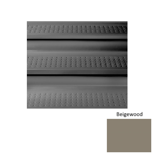 Beige Wood Raised Circles Rubber Stair Tread with Riser 1