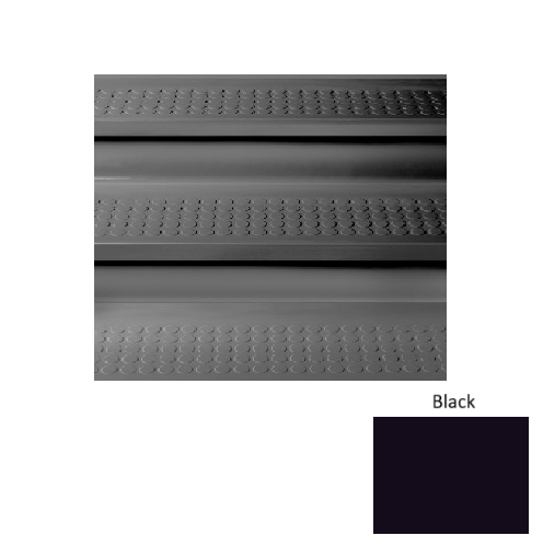 roppe rubber stair tread Solid 96 Black Vantage Raised Circular Rubber (SQ) Stair Tread with Riser