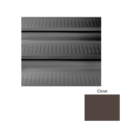 Clove Raised Circles Rubber Stair Tread with Riser 1