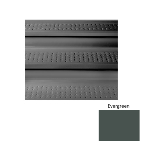Evergreen Raised Circles Rubber Stair Tread with Riser 1