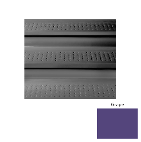 Grape Raised Circles Rubber Stair Tread with Riser 1