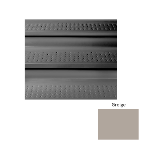 Greige Raised Circles Rubber Stair Tread with Riser 1