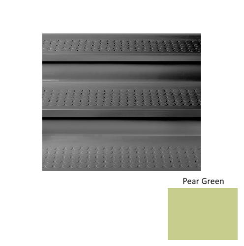 Pear Green Raised Circles Rubber Stair Tread with Riser 1