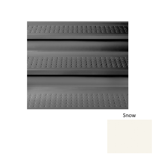 Snow Raised Circles Rubber Stair Tread with Riser 1