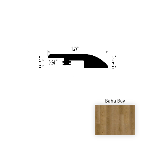 VersaCore PureEdge Baha Bay Luxury Vinyl Moulding / Trim - 1.7" x 94.5" Flat Reducer