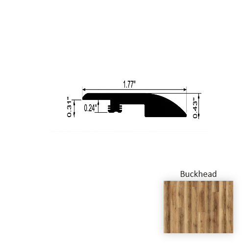VersaCore PureEdge Buckhead Luxury Vinyl Moulding / Trim - 1.7" x 94.5" Flat Reducer
