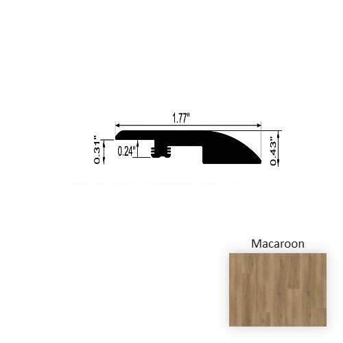 VersaCore PureEdge Macaroon Luxury Vinyl Moulding / Trim - 1.7" x 94.5" Flat Reducer