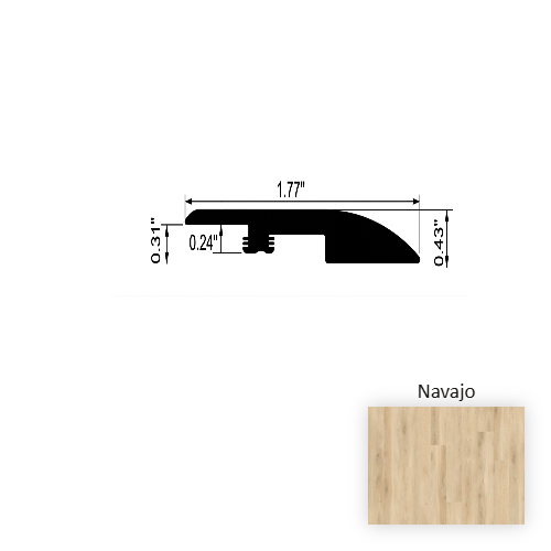 VersaCore PureEdge Navajo Luxury Vinyl Moulding / Trim - 1.7" x 94.5" Flat Reducer