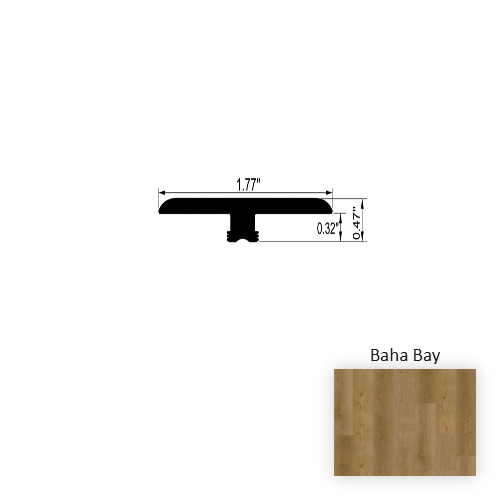 VersaCore PureEdge Baha Bay Luxury Vinyl Moulding / Trim - 1.7" x 94.5" Flat T Molding