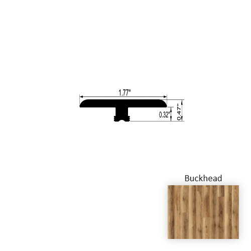 VersaCore PureEdge Buckhead Luxury Vinyl Moulding / Trim - 1.7" x 94.5" Flat T Molding