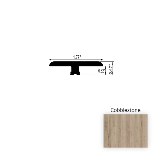 VersaCore PureEdge Cobblestone Luxury Vinyl Moulding / Trim - 1.7" x 94.5" Flat T Molding