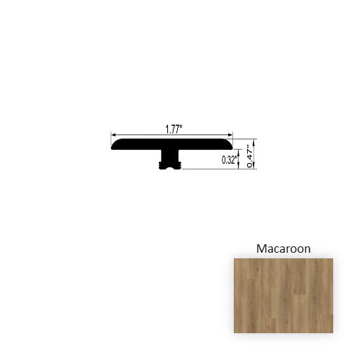VersaCore PureEdge Macaroon Luxury Vinyl Moulding / Trim - 1.7" x 94.5" Flat T Molding
