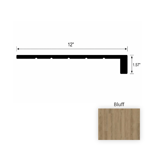 VersaCore PureEdge Bluff Luxury Vinyl Moulding / Trim - 12" x 48" Square Stair Tread