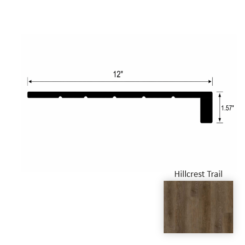 VersaCore PureEdge Hillcrest Trail Luxury Vinyl Moulding / Trim - 12" x 48" Square Stair Tread