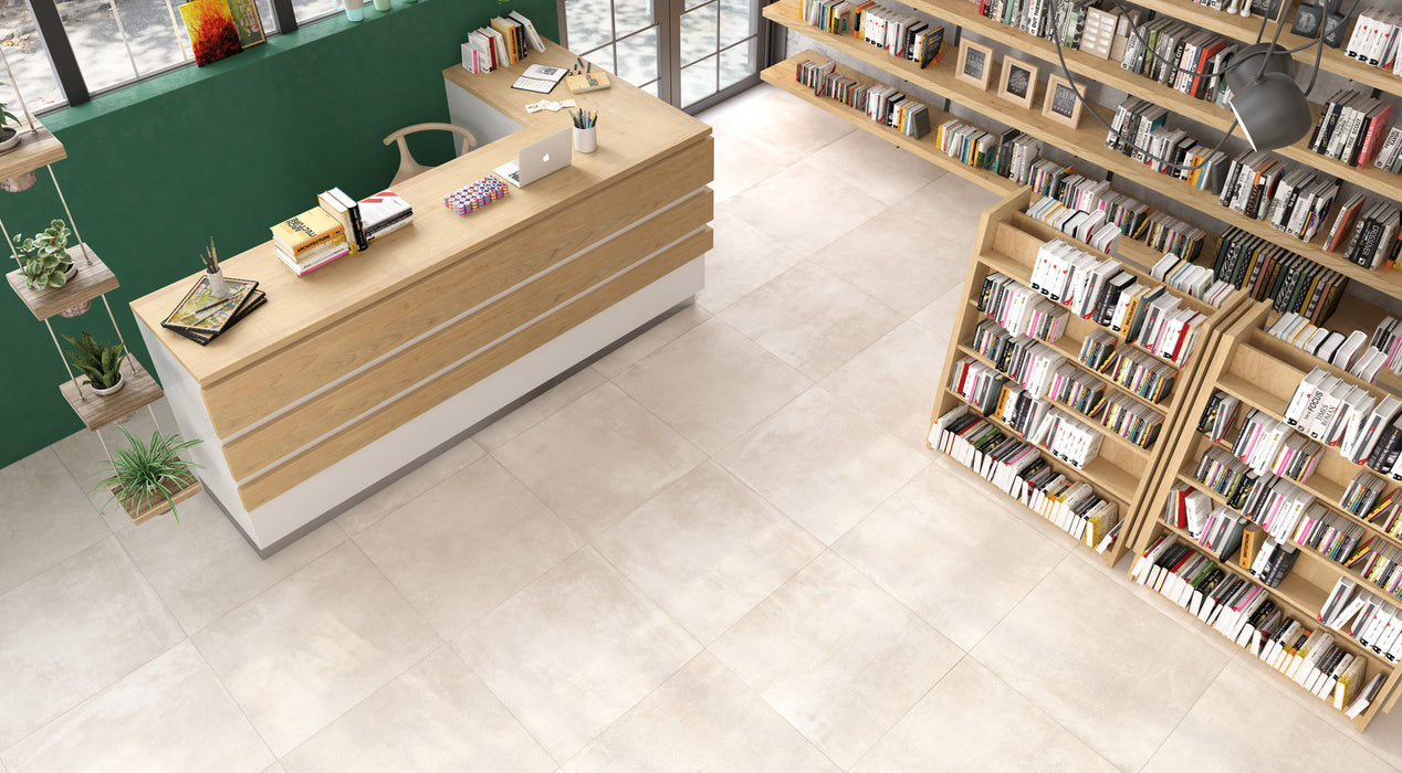 Volcano (Rondine) Beige Matte Porcelain Tile - 12" x 24"