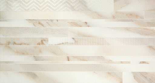 Calacatta Gold Brick Gloss Ceramic White Tile Polished 1