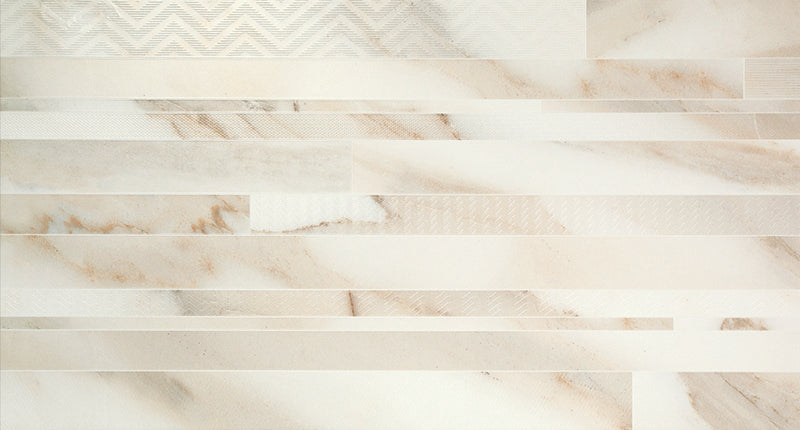 Calacatta Gold Brick Gloss Ceramic White Tile Polished 1