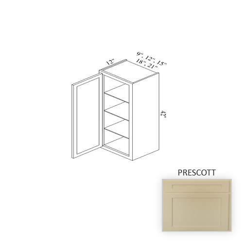 W0942 Wood Prescott Wall Cabinet Prescott 1