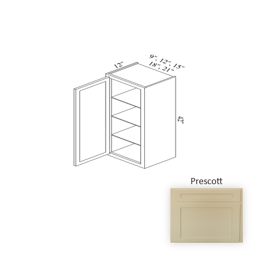W0942 Wood Prescott Wall Cabinet Prescott 1