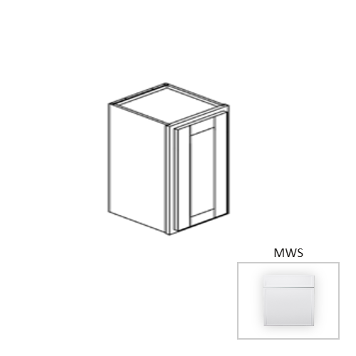 Framed Shaker Premium Wood Micro White Shaker Wall Cabinet Natural clear coat 1