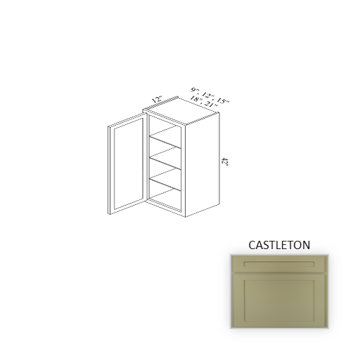 W1242 Wood Castleton Wall Cabinet Castleton 1