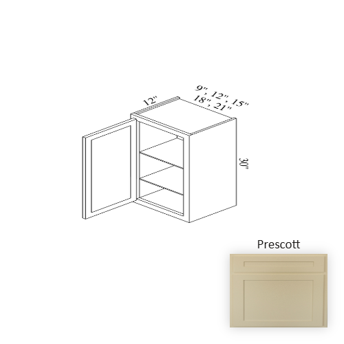 W1530 Wood Prescott Wall Cabinet Prescott 1