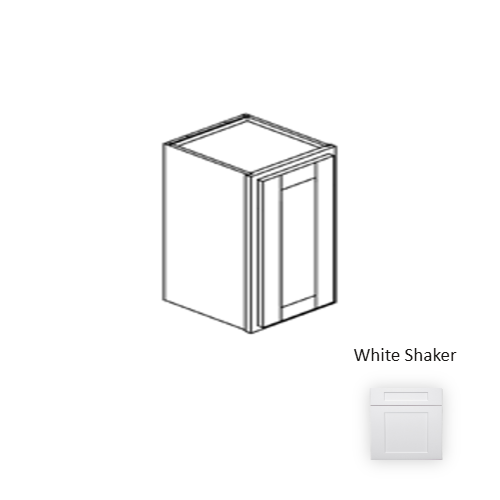 Framed Shaker Premium Wood White Shaker Wall Cabinet Natural clear coat 1