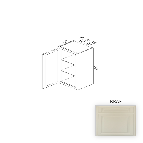 W1836 Wood Brae Wall Cabinet Brae 1