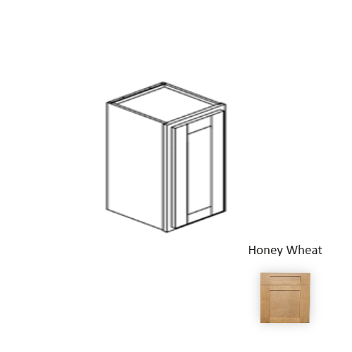 Framed Shaker Deluxe Wood Honey Wheat Wall Cabinet Natural clear coat 1