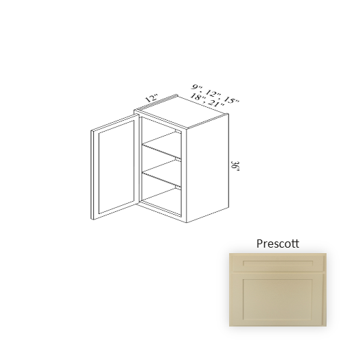 W1836 Wood Prescott Wall Cabinet Prescott 1