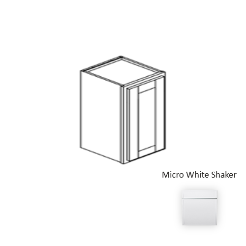 Framed Shaker Premium Wood Micro White Shaker Wall Cabinet Natural clear coat 1