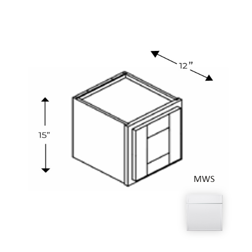 Framed Shaker Premium Wood Micro White Shaker Wall Cabinet Natural clear coat 1