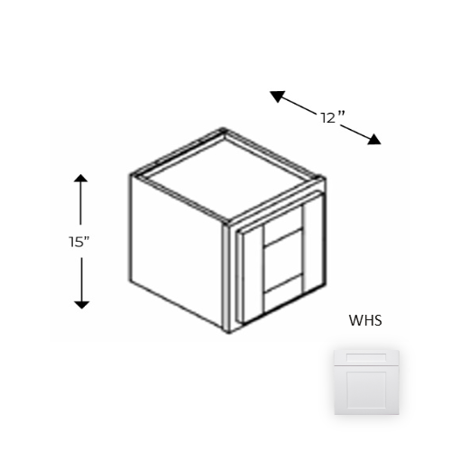 Framed Shaker Premium Wood White Shaker Wall Cabinet Natural clear coat 1