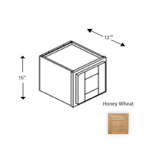 Framed Shaker Deluxe Wood Honey Wheat Wall Cabinet Natural clear coat 1