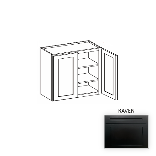 W2430 Wood Raven Wall Cabinet Raven 1
