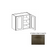 W2430 Wood Storm Gray Shaker Wall Cabinet Storm Gray Shaker 1