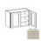 W2430 Wood White Shaker Wall Cabinet White Shaker 1