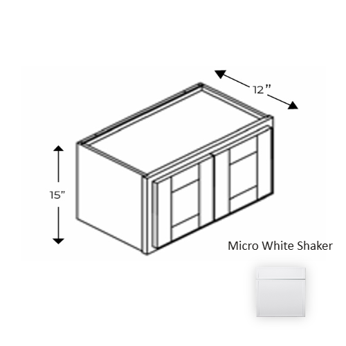 Framed Shaker Premium Wood Micro White Shaker Wall Cabinet Natural clear coat 1