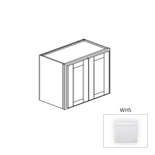 Framed Shaker Premium Wood White Shaker Wall Cabinet Natural clear coat 1