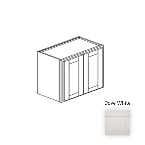 Framed Shaker Classic Wood Dove White Wall Cabinet Natural clear coat 1