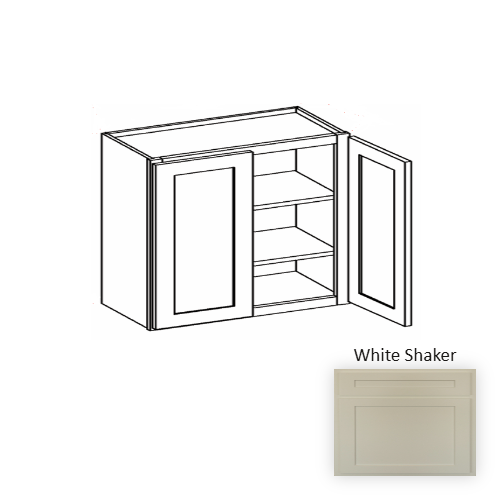 W2730 Wood White Shaker Wall Cabinet White Shaker 1